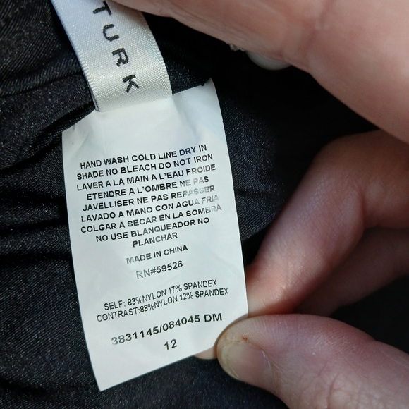 Trina Turk Size 12 Tiki Plunge V Neck Vibrant One Piece Swimsuit Halter Floral - Picture 5 of 14